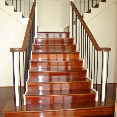 Stairs Solid Jarrah Floorboards Gloss Finish