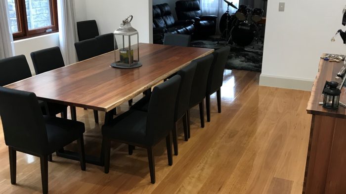 Blackbutt solid timber hardwood floor oil modified gloss finish installed in Adelaide